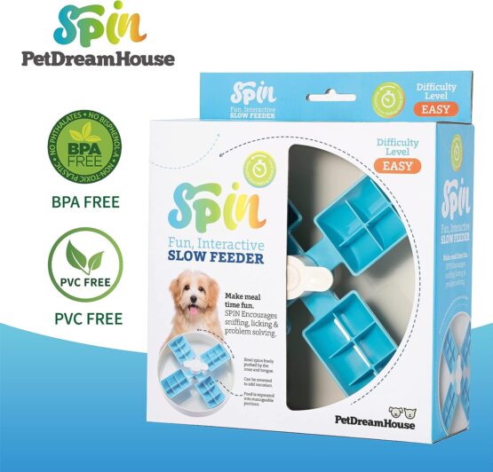 Paw Windmill Spin Interactive Slow Feeder Blue - Image 3