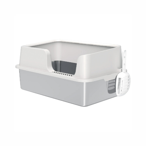 PawHut Stainless Steel Odour-Resistant Cat Litter Box - Image 2