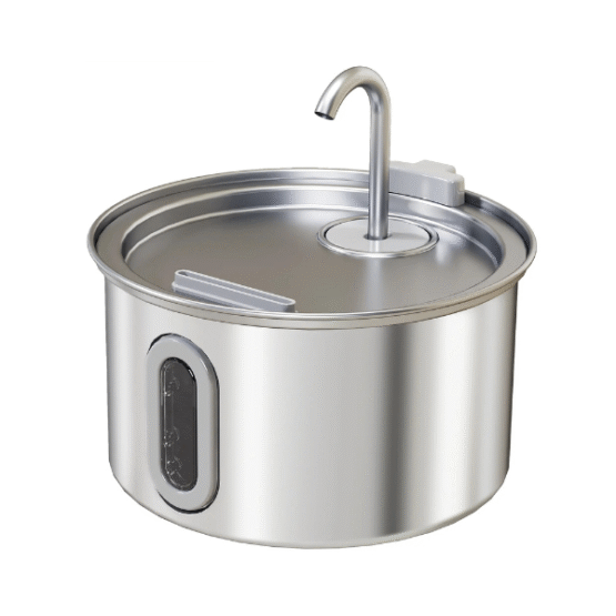 PawHut Stainless Steel Ultra-Silent Smart Pet Drinking Fountain 2.5L - Image 2