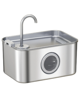 PawHut Stainless Steel Ultra-Silent Smart Pet Drinking Fountain 3.2L