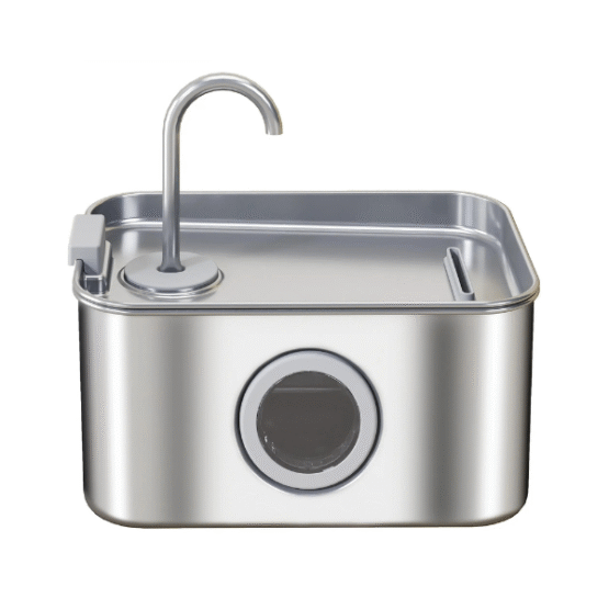 PawHut Stainless Steel Ultra-Silent Smart Pet Drinking Fountain 3.2L - Image 2