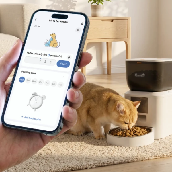 PawHut Automatic 2-Way Audio Camera Smart Pet Feeder 4L - Image 3