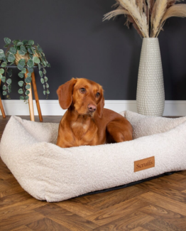 Scruffs Boucle Box Bed Ivory Cream