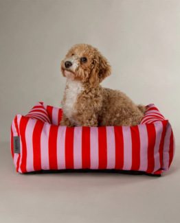 Scruffs Amalfi Striped Box Bed Pink