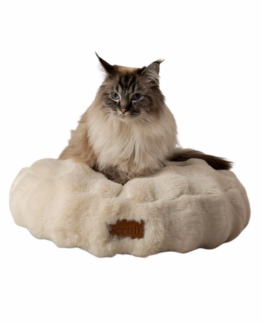 Scruffs Festive Fur Cat Bed Cream