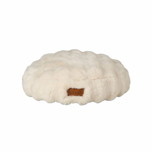 Scruffs Festive Fur Cat Bed Cream - Image 3